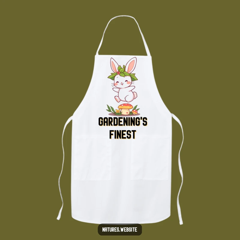 Funny Bunny Mushroom Apron: Cute Chef Character Gift