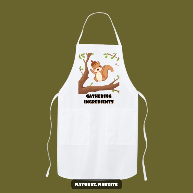 Funny Squirrel Acorn Apron: Joyful Chef Character Gift
