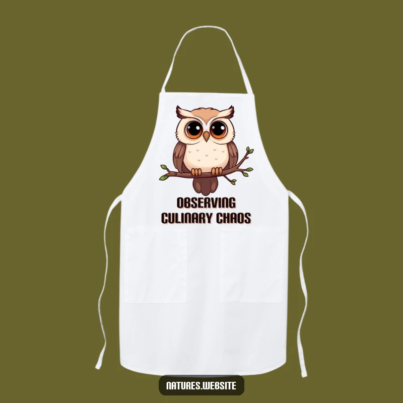 Funny Curious Owl Apron: Cook Up Some Laughs with This Kitchen Companion