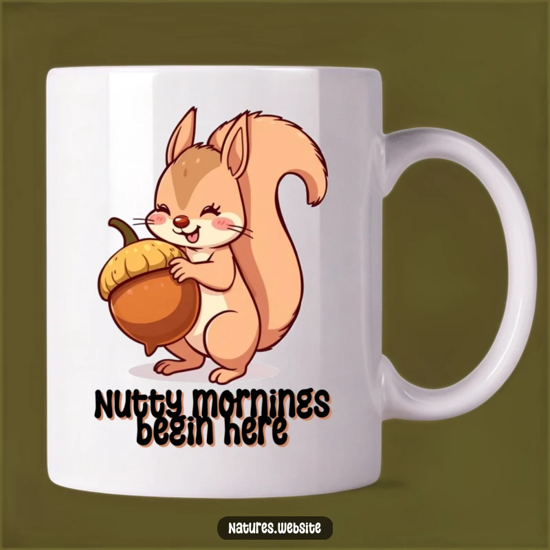 Funny Squirrel Balancing Giant Acorn Mug - Perfect Humorous Gift for Nature Lovers