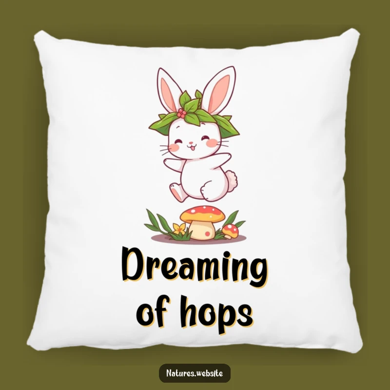 Funny Bunny Mushroom Pillow: Cute Character Comfort Gift