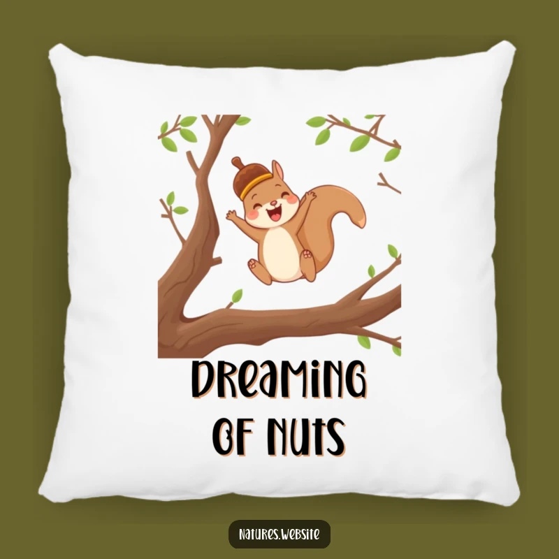 Funny Squirrel Acorn Pillow: Joyful Character Comfort Gift