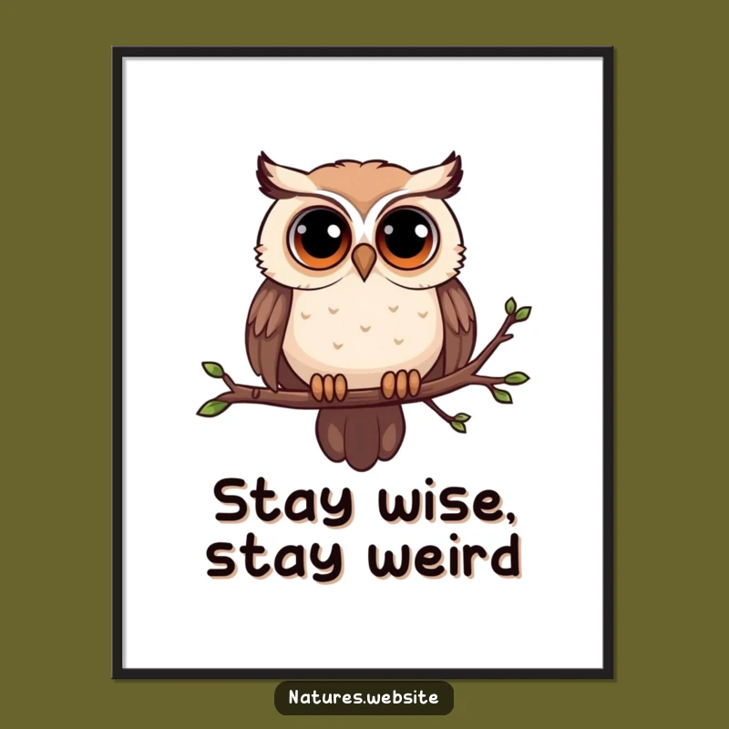 Free Printable Owl Wall Art: Curious Perch, Whimsical Downloadable Decor for Cozy Spaces