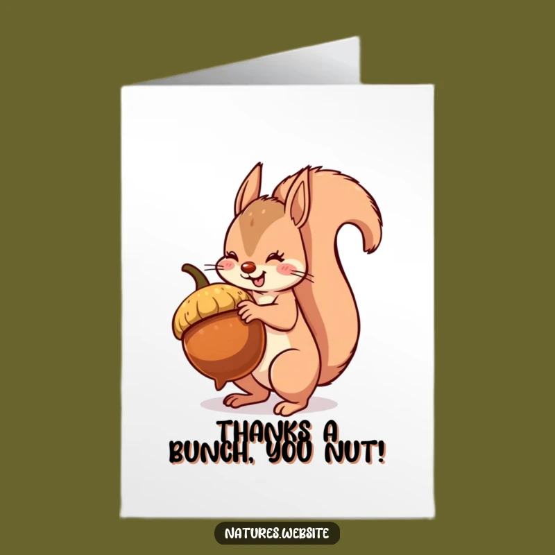 Free Printable Squirrel Thank You Card: Funny Acorn Balance Downloadable Gift!