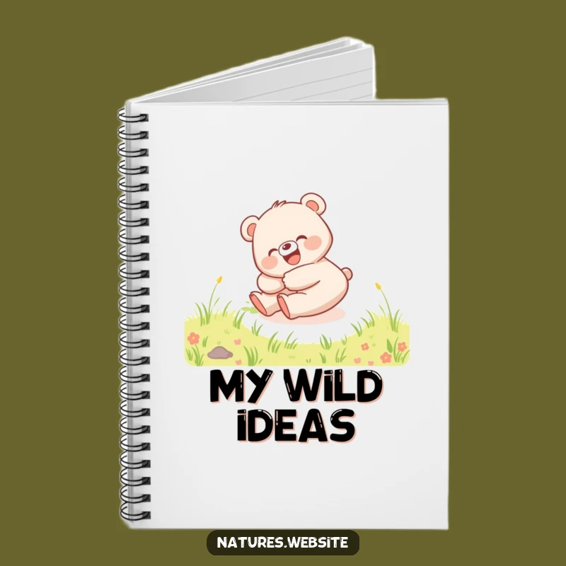 Funny Bear Cub Hill Notebook: Happy Character Journal Gift