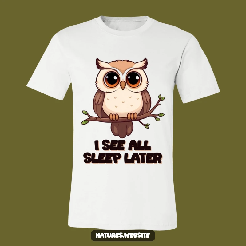 Funny Curious Owl T-Shirt: Hilarious Bird Design for Your Next Comedic Adventure